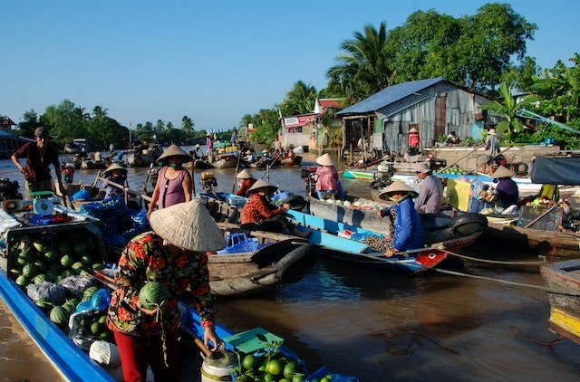 Floating market in Ho Chi Minh